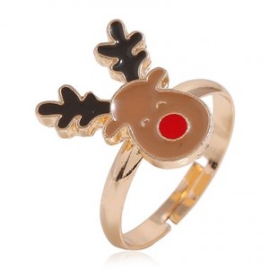 Christmas Reindeer Shape Gold Metal Necklace Set