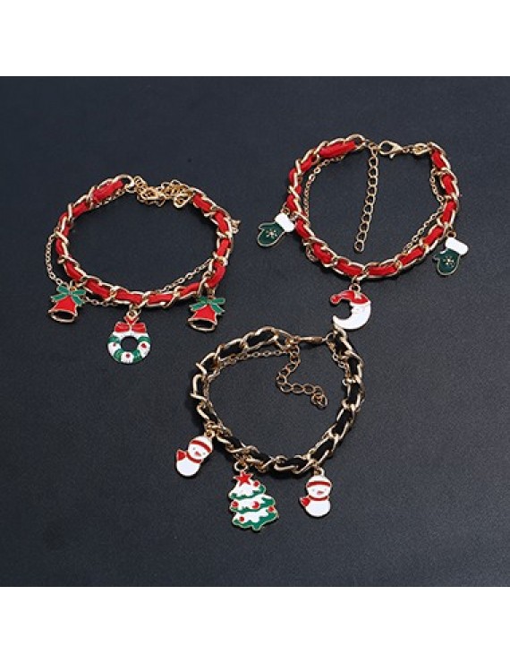 Christmas Tree Shape Bracelet Set for Lady
