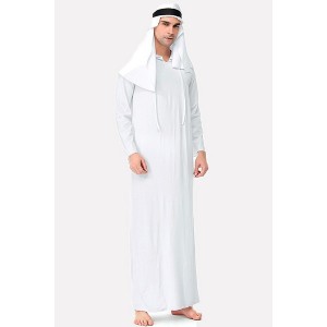 Men White Arab Prince Halloween Cosplay Costume