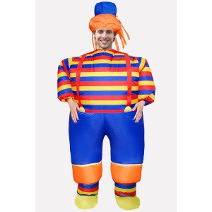Men Multi Clown Inflatable Adult Cute Carnival Costume