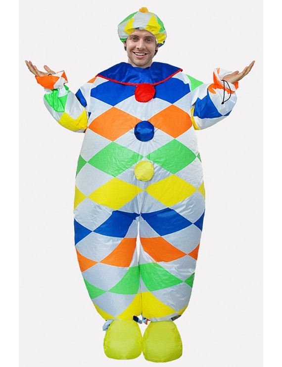 Men Multi Clown Inflatable Disney Cruise Costume