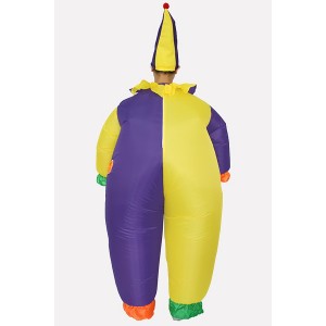 Men Purple Clown Inflatable Adult Cute Carnival Costume