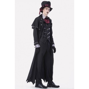 Men Black Vampire Halloween Cosplay Costume