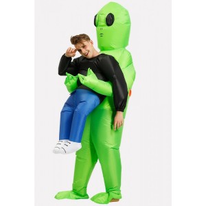 Men Green Alien Inflatable Adults Halloween Costume