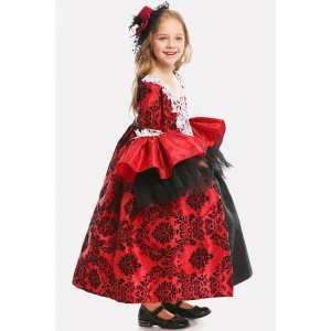 Black-red Vampire Kids Halloween Cosplay Costume