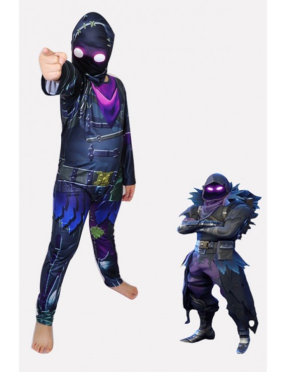Purple Fortnite 3d Print Kids Halloween Cosplay Costume