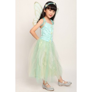 Light-green Fairy Angel Cute Kids Cosplay Costume