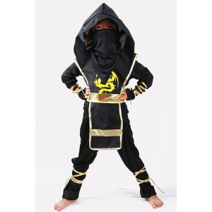Black Ninja Kids Cute Halloween Costume