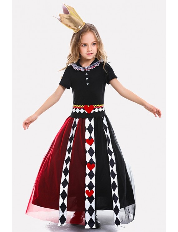 Black Alice In Wonderland Kids Halloween Cosplay Costume