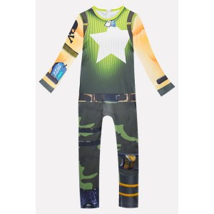 Army-green Fortnite 3d Print Kids Halloween Cosplay Costume