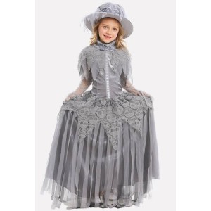 Gray Princess Cute Kids Cosplay Costume