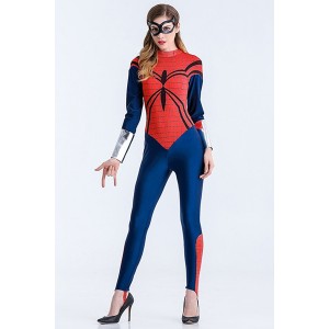 Dark-blue Spider Woman Adults Halloween Costume