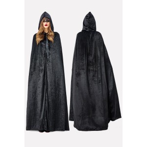 Black Wizard Cloak Halloween Cosplay Costume