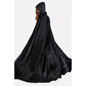 Black Wizard Cloak Halloween Cosplay Costume