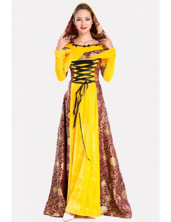 Yellow Queen Vintage Halloween Cosplay Costume