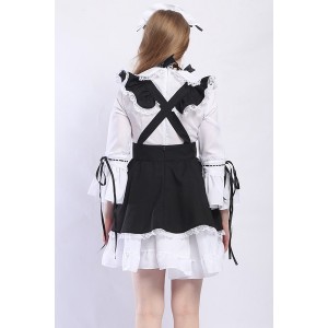 Black-white Maid Adults Lolita Halloween Costume