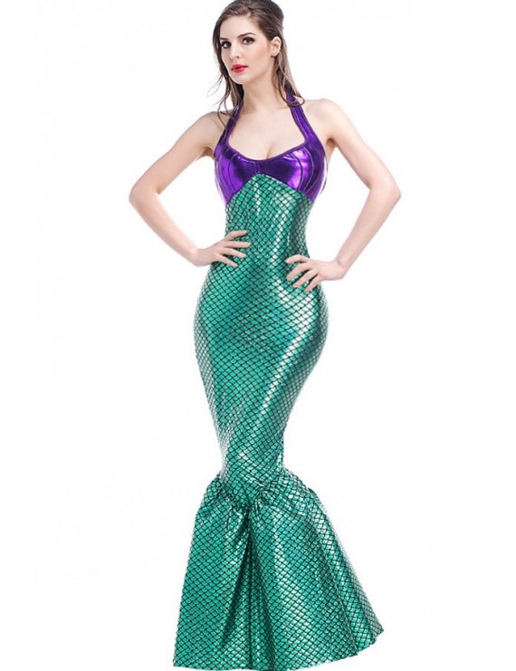 Teal Sexy Mermaid Dress Fantasy Cosplay Costume