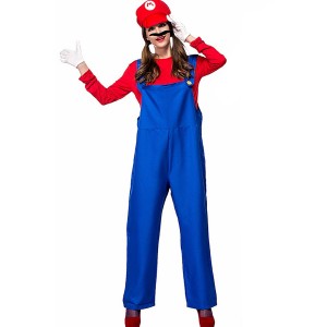Red Plumbers Super Mario Cosplay Costume
