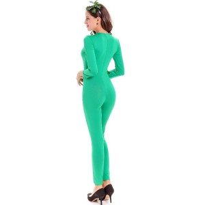 Green Sexy Mesh Dryad Jumpsuit Fairy Costume