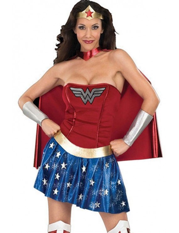 Dark Red Deluxe Wonder Woman Cosplay Costume